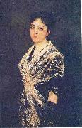 Juan Luna A portrait of the young Marchioness of Monte Olivar oil painting on canvas